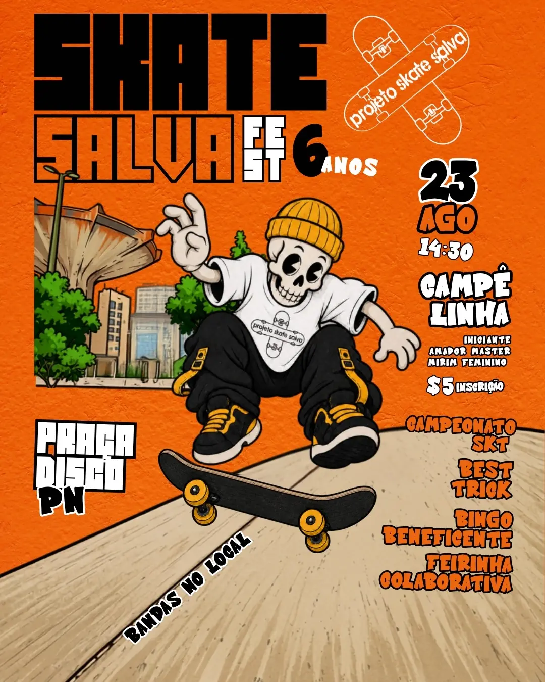 Cartaz da continuação do Skate Salva Fest